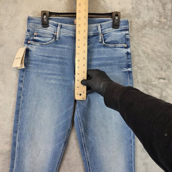 Mother Jeans Womens 31 Mid Rise Dazzler Ankle Fray Stretch Riding Cliffside - Picture 3 of 16